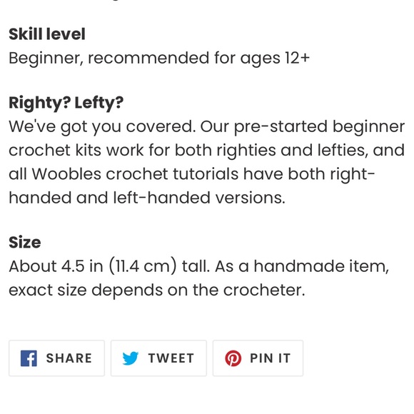 The Woobles: Pierre the Penguin (Blue) - Crochet Kit - Picture 12 of 12